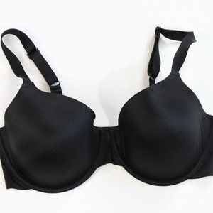 Wacoal Black Bra Sz 36DD Padded Full Coverage Molded Underwire Style No 853144